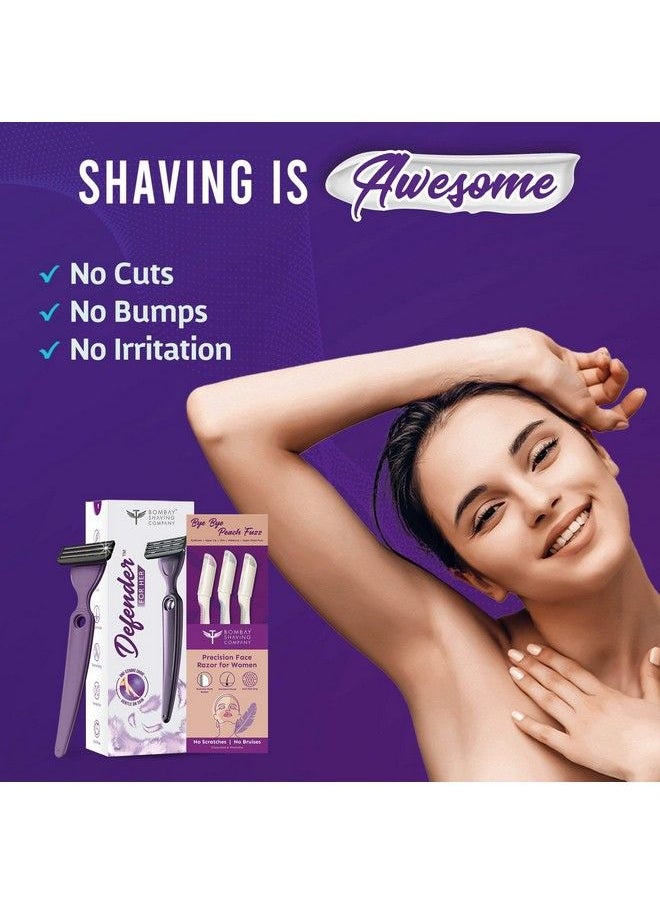 Bombae Face And Body Shaving Kit For Women Defender For Her Razor Face And Eyebrow Razor Sensitive Foam And Post Shave Balm 500G