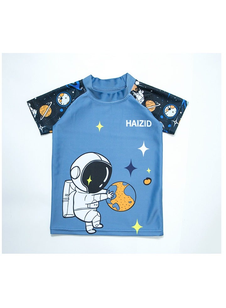 Generic Astronaut Print Kids Swimwear Set (3-Piece) with Swim Cap – Comfortable  UV-Protective  - Image 2