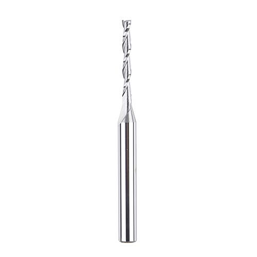 SpeTool Extra Long CNC Spiral Router Bits with Up Cut 1/8 inch Cutting Diameter, 1/4 inch Shank 3 inch Extra Long HRC55 Solid Carbide End Mill for Wood Cut, Carving - Image 1