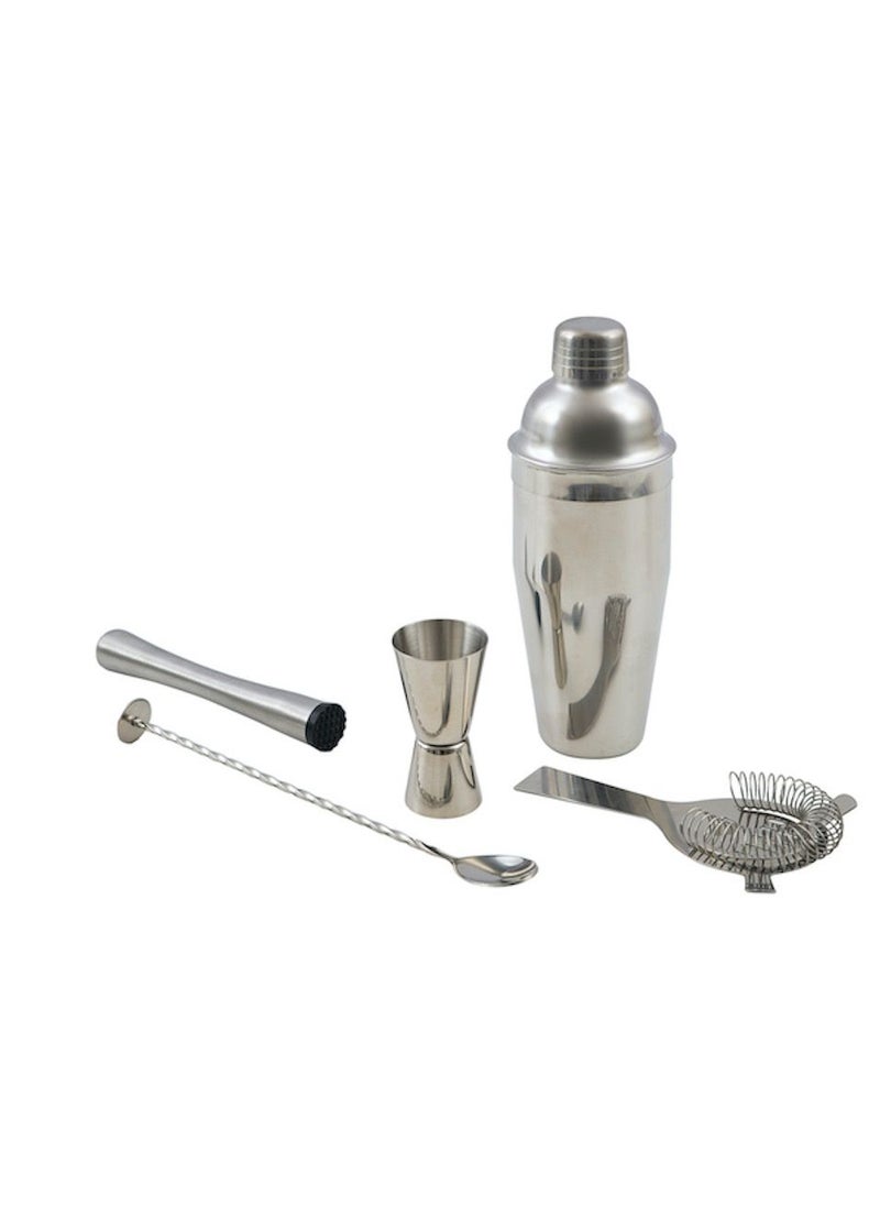 Point-Virgule Cocktail set with Cobbler shaker, jigger, muddler, bar spoon and strainer 