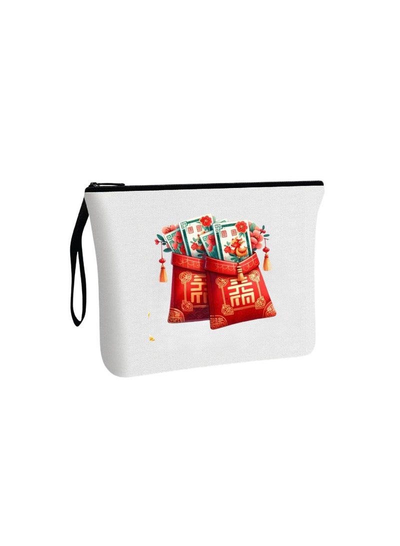 حقيبة مستحضرات التجميل الصينية - منظم مكياج قابل لإعادة الاستخدام صديق للبيئة - مثالي للسفر والاستخدام اليومي والناجين - حقيبة مكياج مثالية بتصميم مطبوع حقيبة مستحضرات تجميل للنساء - Image 1