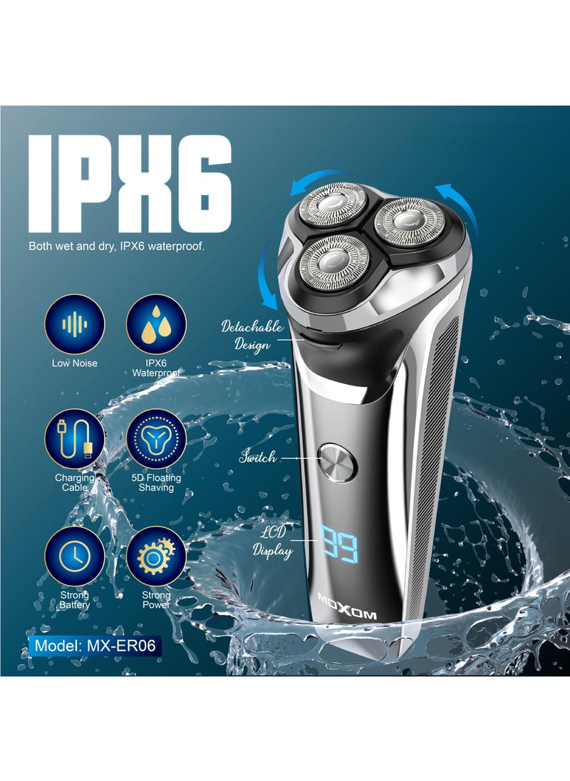 MOXOM MX-ER06 Beard Trimmer Pristine Electric Shaver with LED Charging and Anti Slip Grip  - Image 2