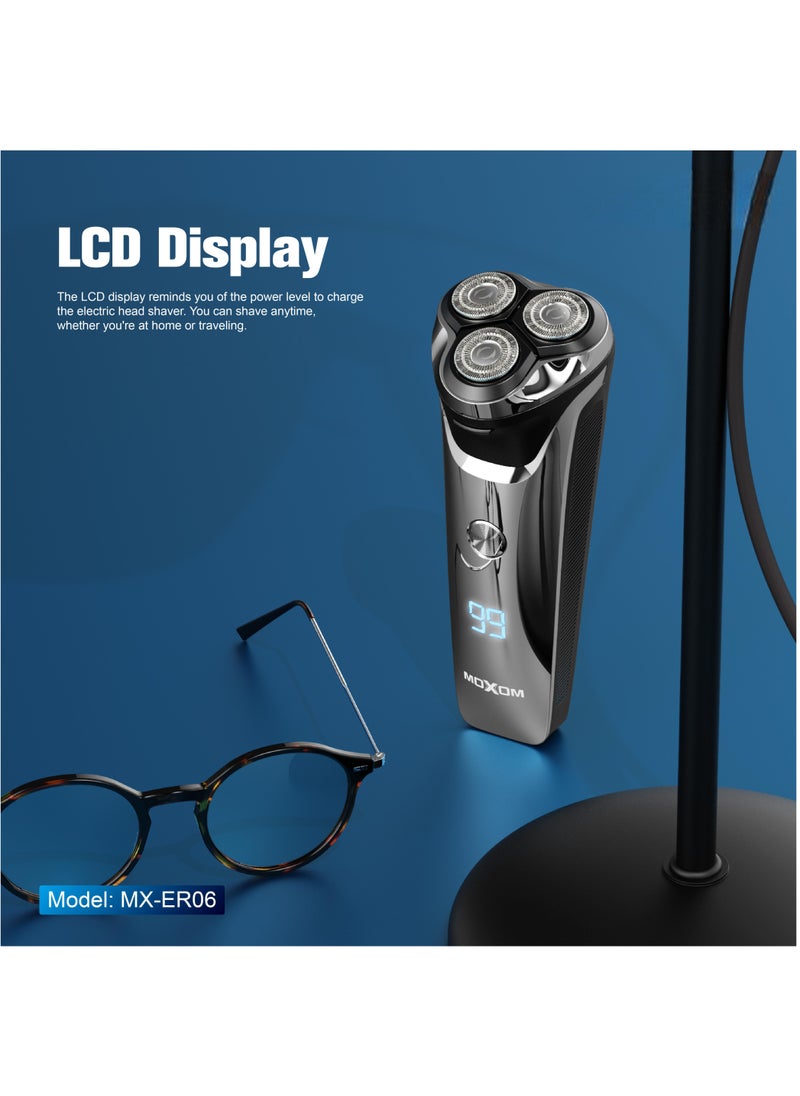 MOXOM MX-ER06 Beard Trimmer Pristine Electric Shaver with LED Charging and Anti Slip Grip  - Image 3