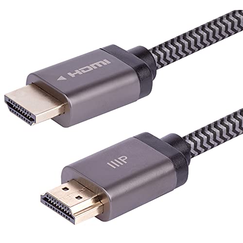Monoprice 8K Certified Ultra High Speed HDMI Cable - Braided - HDMI 2.1, 8K@60Hz, 4K@120Hz, 48Gbps, HDR, VRR, CL2 In-Wall Rated, 6ft, Black - Image 1
