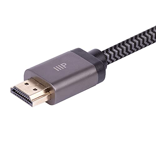 Monoprice 8K Certified Ultra High Speed HDMI Cable - Braided - HDMI 2.1, 8K@60Hz, 4K@120Hz, 48Gbps, HDR, VRR, CL2 In-Wall Rated, 6ft, Black - Image 4