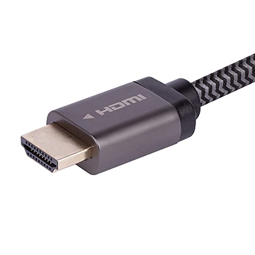 Monoprice 8K Certified Ultra High Speed HDMI Cable - Braided - HDMI 2.1, 8K@60Hz, 4K@120Hz, 48Gbps, HDR, VRR, CL2 In-Wall Rated, 6ft, Black - Image 3