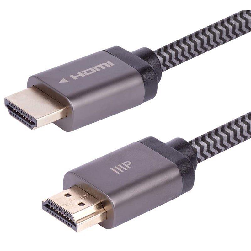 Monoprice 8K Certified Ultra High Speed HDMI Cable - Braided - HDMI 2.1, 8K@60Hz, 4K@120Hz, 48Gbps, HDR, VRR, CL2 In-Wall Rated, 6ft, Black - Image 5