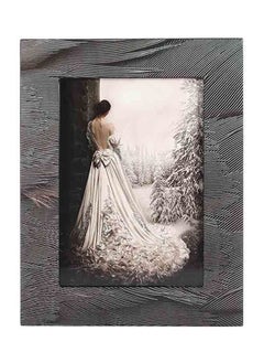 NIBEMINENT Photo Frame With Plume Texture Grey 7.5 X 0.8 9.4inch  - Image 1