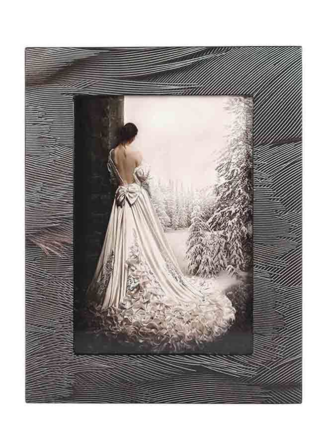 NIBEMINENT Photo Frame With Plume Texture Grey 7.5 X 0.8 9.4inch  - Image 1