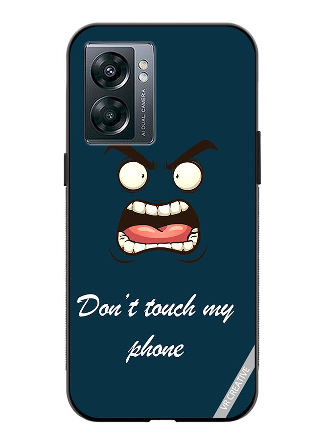 VR CREATIVE Protective Case Cover For Oppo A57 5G Don't Touch My Phone Design Multicolour - Image 1