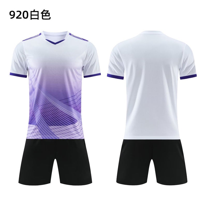 New Year'S Football Uniform Set Printed With Spring Festival Cup Game Team Uniform For Junior High School Students And Kidsren Quick-Drying Short-Sleeved Football Clothes - Image 1