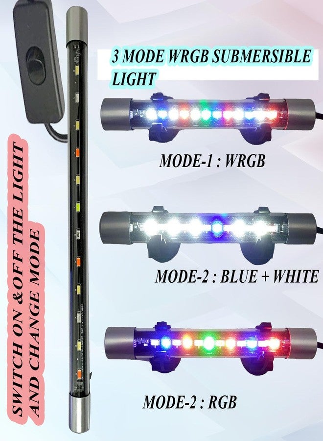 Smiling Pets Multi-Colour Aquarium Fish Tank Light - LED Aquarium Light with Color Changing Switch, Submersible up to 2.5 ft Tank, Mix Color - Image 2