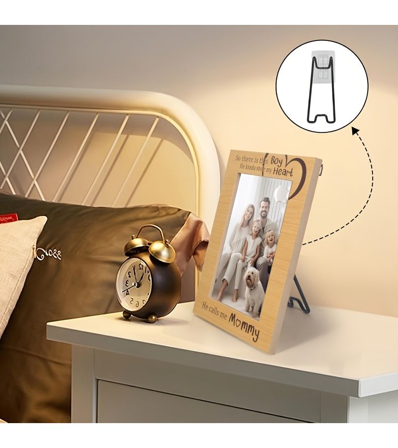 إطارات صور لاصقة ذاتيًا مقاس 5.9 إلى 10.2 بوصة، حامل عرض متين، مجموعة من 10 قطع، مثالية للأعمال الفنية والصور وديكور المنزل والمعارض. - Image 5