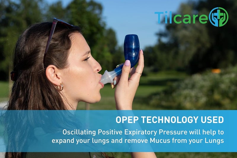Tilcare Mucus Relief Cleanser Lung Expansion Device by Tilcare Breathing Exerciser for Better Fitness Sleep Perfect Treatment Aid for COPD Asthma Bronchitis Cystic Fibrosis OPEP Flutter Machine - Image 2