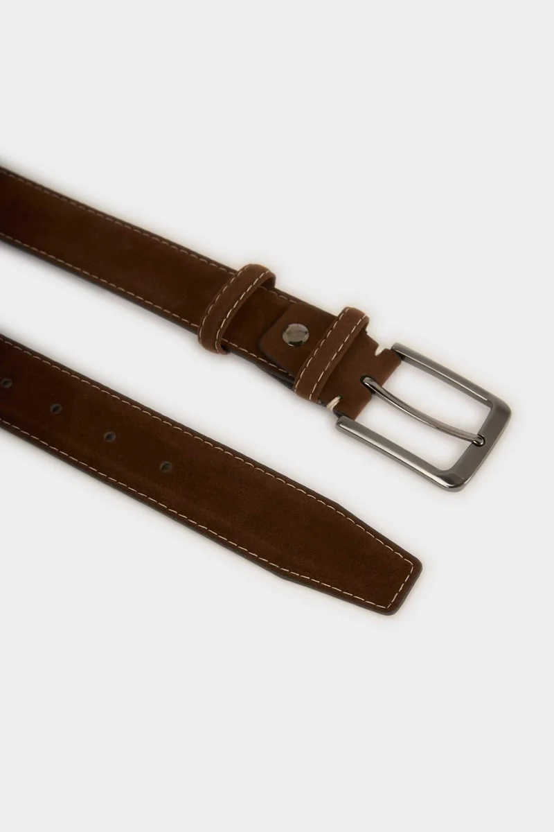 Defacto  Man Rectangle Clasp Faux Leather Classic Belt for Men | Best Price UAE