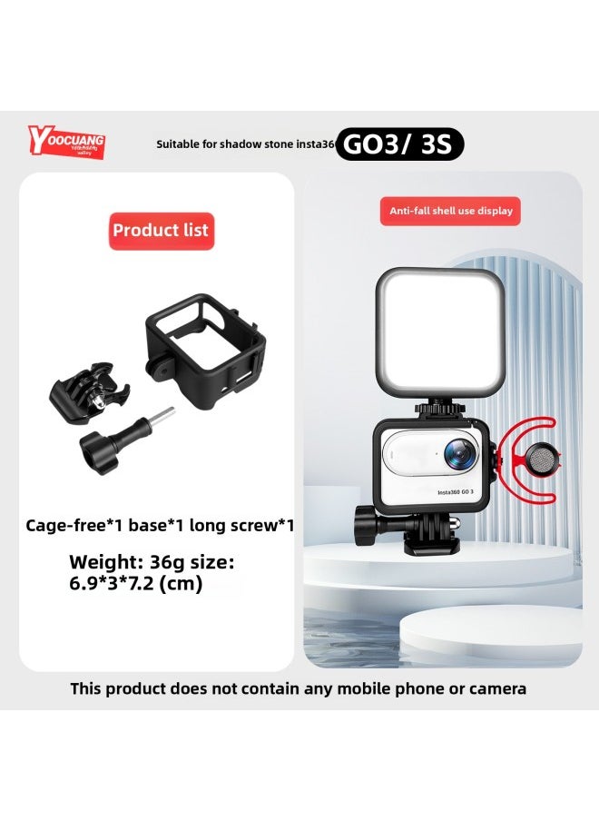 Generic - Suitable For Shadow Stone Insta360go3/3S Rabbit Cage Thumb Camera Protective Cover Anti-fall Heat Dissipation Protective Shell Accessories-Product Color:[suitable For Go3/3s] Rabbit Cage - Image 1