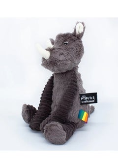 Les Deglingos Grosbisou the Rhino Plush Toy - Soft & Cuddly Grey Rhino for Kids, Perfect Comfort Plush Animal, Safe from Birth  - Image 4