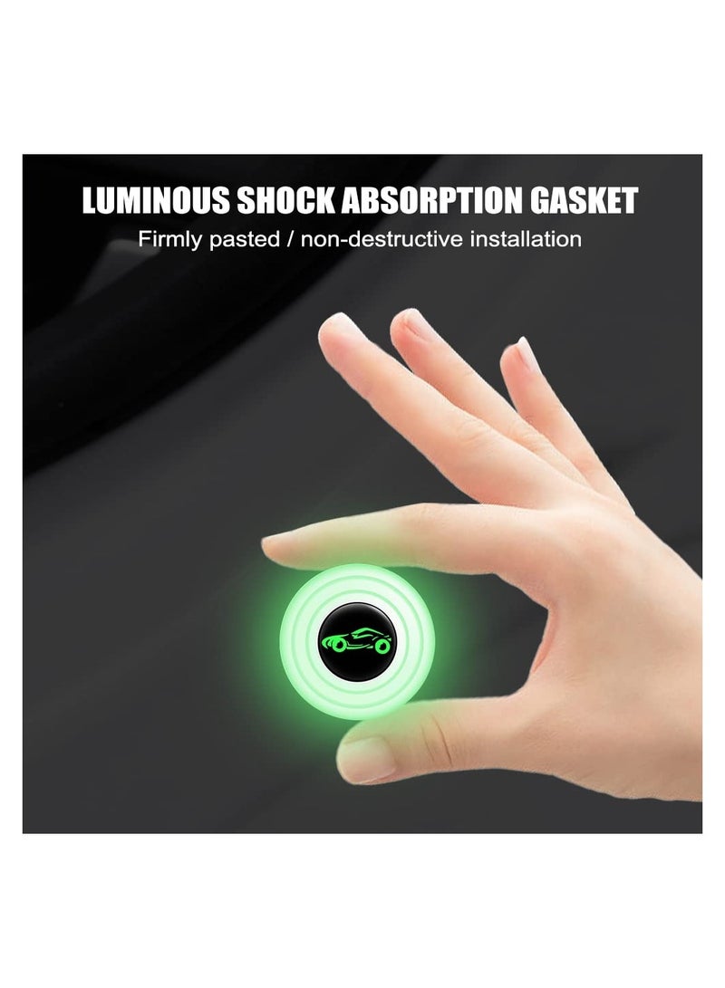 SYOSI Car Door Shock Absorber Anti-Collision Gasket Silicone Luminous Sound Insulation and Shock-Absorbing Gasket Fit for Car Gasket Parts (White) 30PCS - Image 2