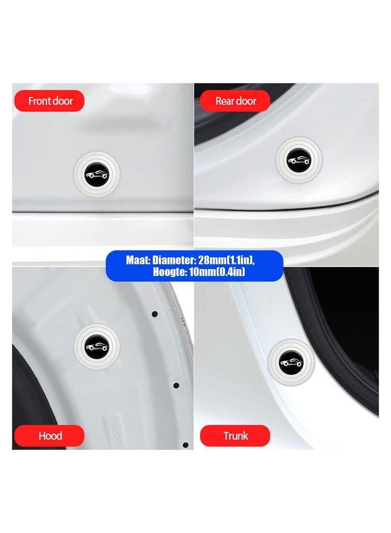 SYOSI Car Door Shock Absorber Anti-Collision Gasket Silicone Luminous Sound Insulation and Shock-Absorbing Gasket Fit for Car Gasket Parts (White) 30PCS - Image 3