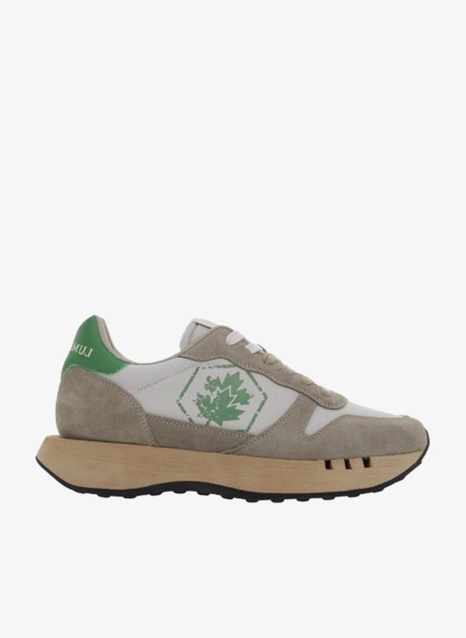 Lumberjack Men’s Suede & Leather Casual Sneaker – Beige/Grey with Green Accent | Premium Lumberjack Comfort & Urban Style - Image 1