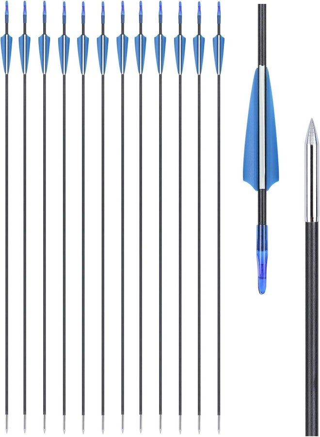 Futaba Archery Arrows for Recurve Bow Target Practice - Pack of 6 - Blue - 29 Inches - Image 2