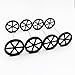 URIMPAVIDO 10PCS Model Toy Wheel 44mm Toy Car Wheels with 5PCS Shaft Round Rod Axles for DIY Model Toy RC Car Truck Robot Parts Black - Image 4