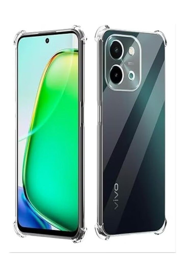 For Vivo Y28 4G Shockproof Clear Case (MKP Clear 1) By Mamoulgy For Vivo Y28 4G (Double Protection Highest Quality)