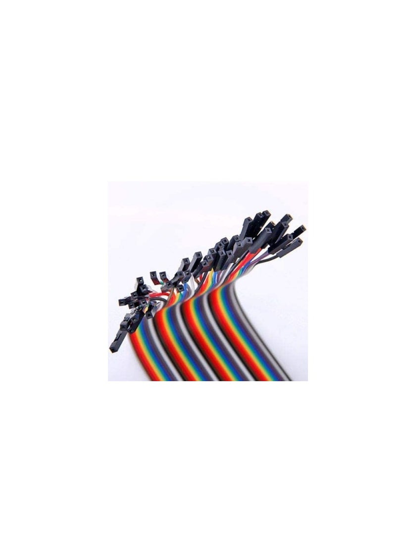 Generic - Besomi Electronics Female to Female Jumper Wires - Pack of 40 Multicolor Ribbon Cables, 20cm Each, Tinned Copper Conductor, Ideal for Prototyping, Arduino, Raspberry Pi Projects - Image 1