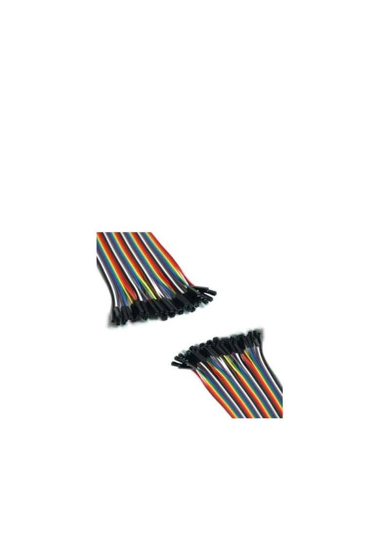 Generic - Besomi Electronics Female to Female Jumper Wires - Pack of 40 Multicolor Ribbon Cables, 20cm Each, Tinned Copper Conductor, Ideal for Prototyping, Arduino, Raspberry Pi Projects - Image 1