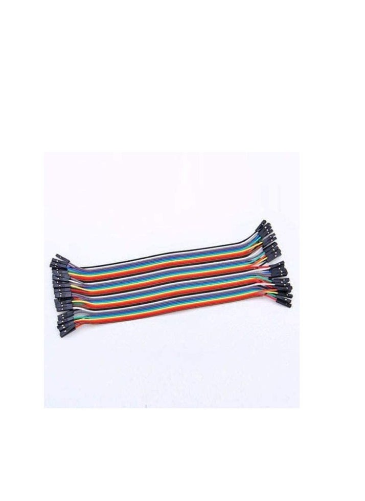 Generic - Besomi Electronics Female to Female Jumper Wires - Pack of 40 Multicolor Ribbon Cables, 20cm Each, Tinned Copper Conductor, Ideal for Prototyping, Arduino, Raspberry Pi Projects - Image 1