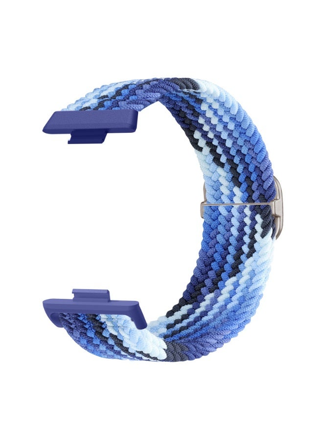 سوار نايلون قابل للتعديل بإبزيم منزلق لساعات هواوي فيت 3 / فيت 4 / فيت 4 برو - سوار بديل من البوليستر المسامي وحلقة السيليكون - Image 3