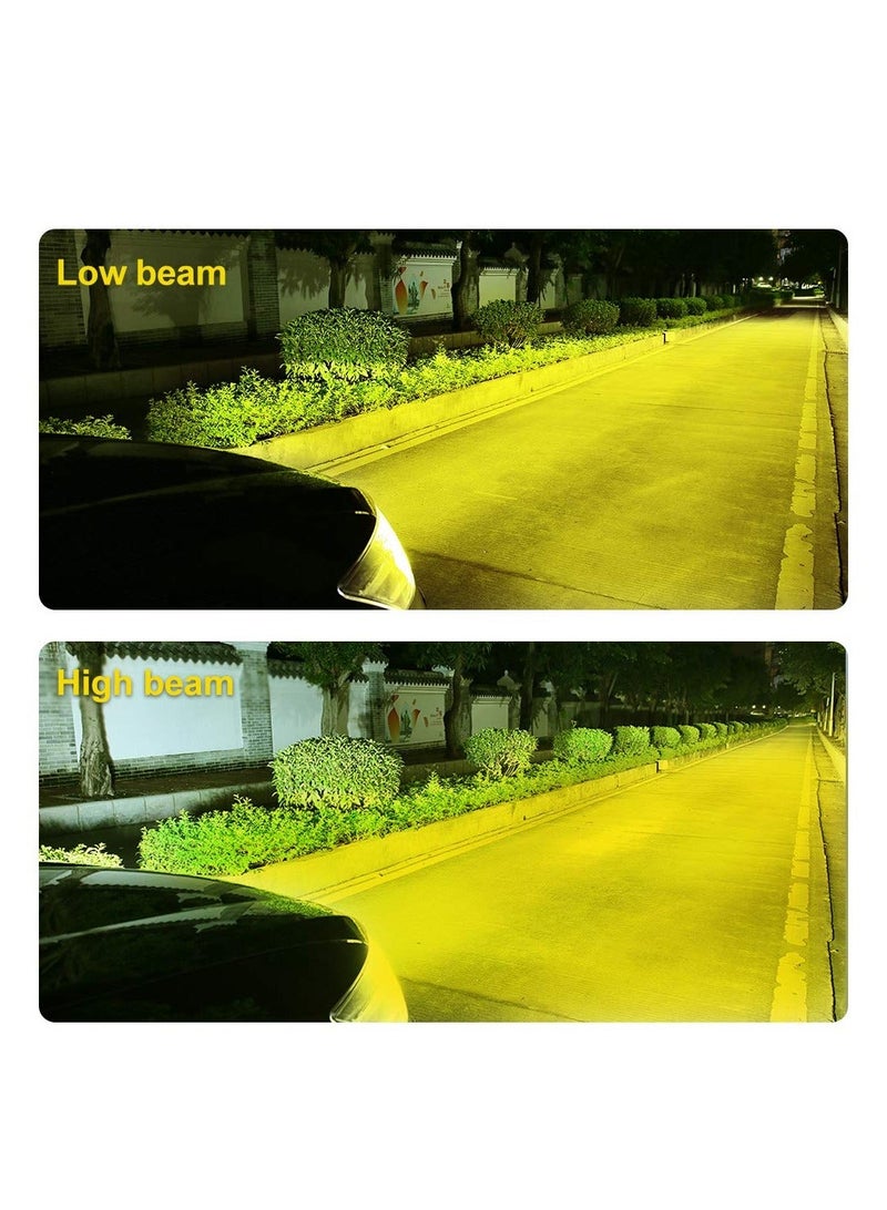 Loquat LED Headlight Bulbs, Fog Light Lamp, 55W Halogen Headlight Bulbs 3000K Super Bright, 360 Degree Adjustable, Non-polarity Plug u0026 Play, Pack of 2 - Image 4