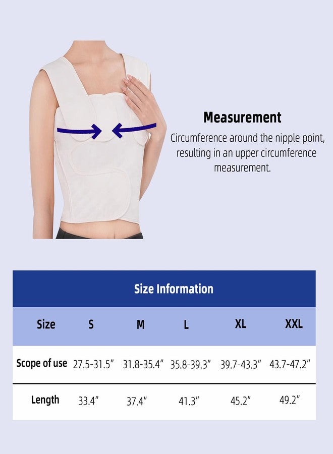 TIERSINI Compression Post Mastectomy without Reconstruction, Post Breast Surgery Compression Bandage, Minimally Invasive Surgery Chest Strap Compression Bandage, Medical Recovery Stretch Bandage (XXL) - Image 4