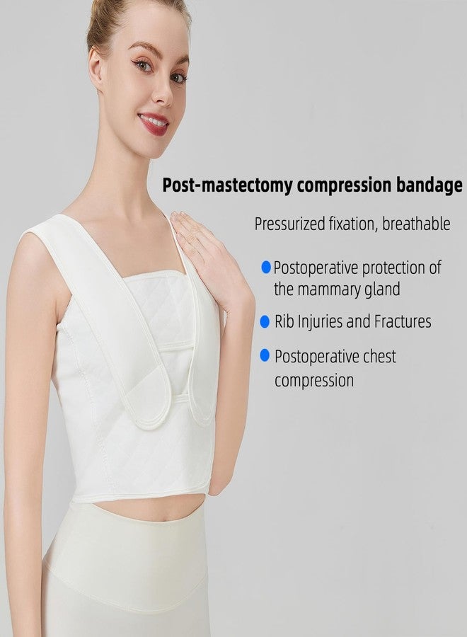 TIERSINI Compression Post Mastectomy without Reconstruction, Post Breast Surgery Compression Bandage, Minimally Invasive Surgery Chest Strap Compression Bandage, Medical Recovery Stretch Bandage (XXL) - Image 3