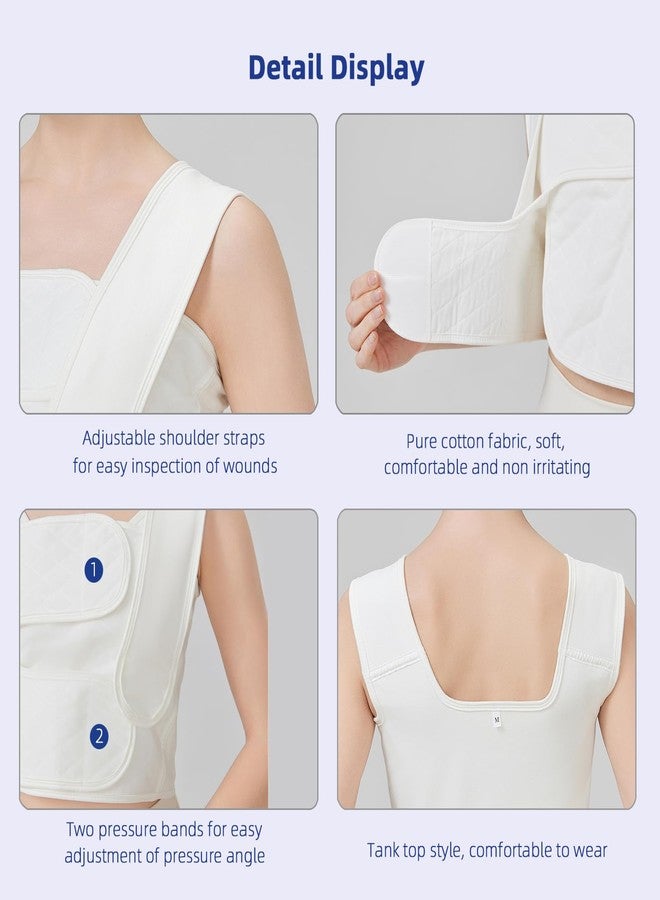 TIERSINI Compression Post Mastectomy without Reconstruction, Post Breast Surgery Compression Bandage, Minimally Invasive Surgery Chest Strap Compression Bandage, Medical Recovery Stretch Bandage (XXL) - Image 2