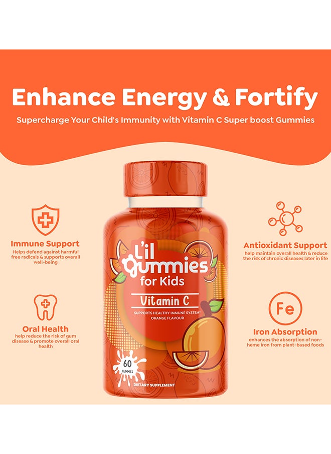 Vitamin C Immunity Gummies For Kids - 60 Vegan Gummies, Natural Orange Flavor, Supports Immunity Defense - pzsku/Z7AFA28ED52E8AF4C05F0Z/45/_/1695968643/4582e06b-f883-4cb0-b35f-dc6804d97168