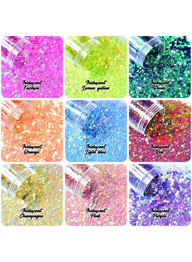 Wenida Body Glitter Wenida 9 Colors 190g Holographic Iridescent Cosmetic Festival Makeup Chunky Powder for Nail Hair Eye Face - Image 5