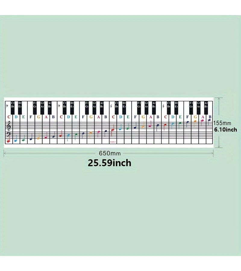 1 Pcs Piano Fingering Practice Sheet 88 Key Keyboard Chart - Image 3