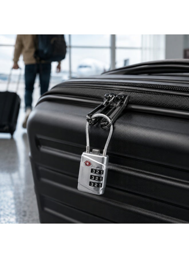 MAGELLAN TSA Travel Lock with Flexible Cable – 3-Digit Combination Luggage Lock for Suitcases & Bags – Lightweight & Durable Security Lock for Travel - Image 5
