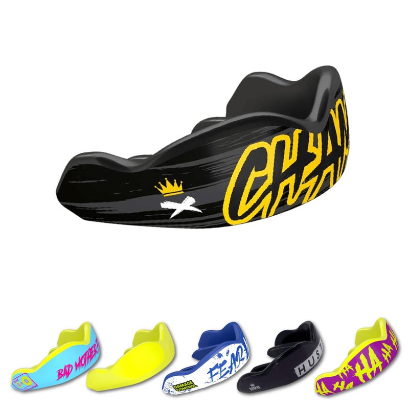 DAMAGE CONTROL حماية الأضرار واقي الفم عالي التأثير واقي الفم الرياضي للملاكمة كرة القدم الهوكي اللاكروس كرة السلة يحمي الأسنان والفك واقي فم وقائي للبالغين والشباب