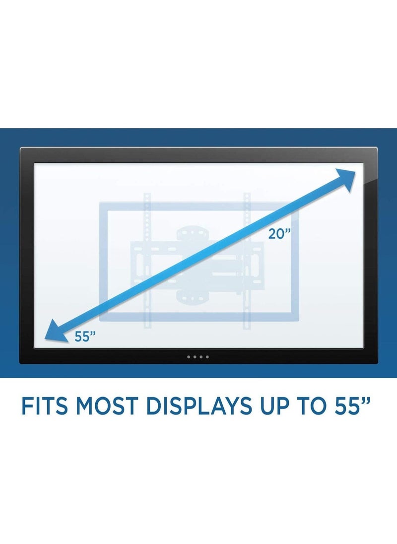 Full Motion TV Wall Mount Corner Bracket, VESA 400 x 400 Compatible, Extending Arm Articulating, Swivel, Tilt Fits 32, 37, 40, 42, 47, 50 Inch TVs, 66 Lbs Capacity - Image 5