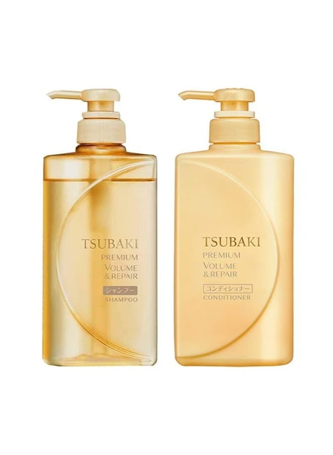 Tsubaki Shiseido Tsubaki Premium Repair Floral Fruity Shampoo and Conditioner Set (490ml) each - Image 1