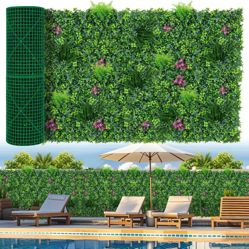 Grooy Boxwood Roll Panels, Grass Wall 40"x120"(33.33 SQFT), Grass Backdrop, Privacy Screen, Sun Protected Green Wall Decor for Outdoor, Indoor, Garden, Backyard and DÃ©cor - Image 1