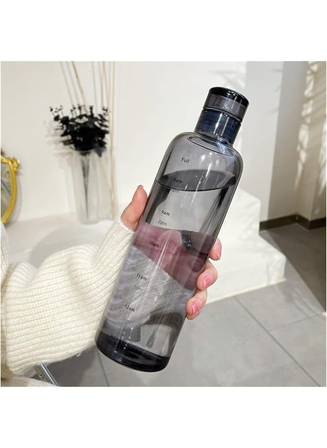 Happy Home - Leak Proof Time Marker Design Acrylic Water Bottle - 500ml 1pc - Image 1