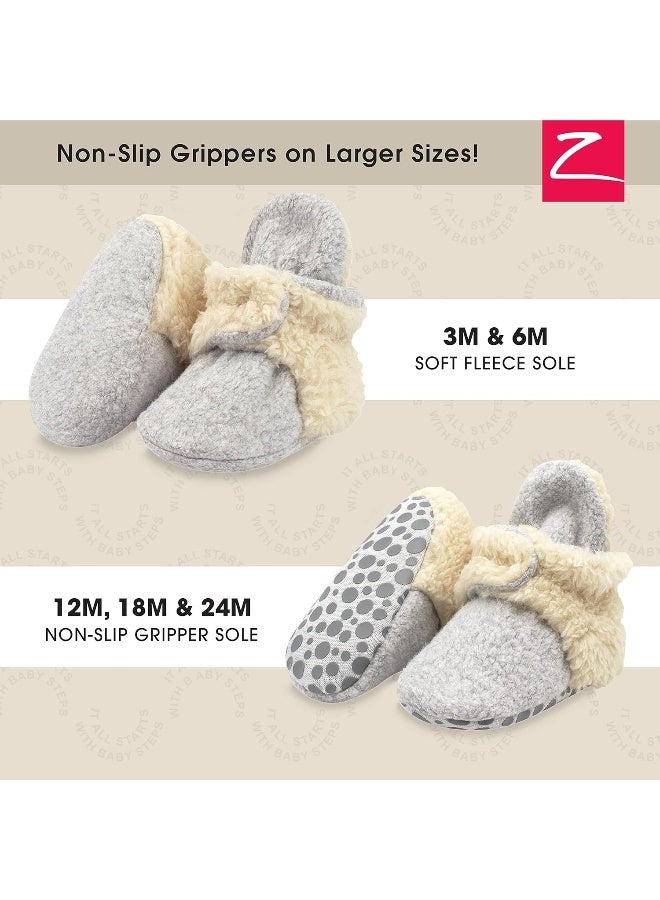 Zutano Zutano Cozie Fleece Baby Booties, Unisex, For Newborns and Infants  - Image 2