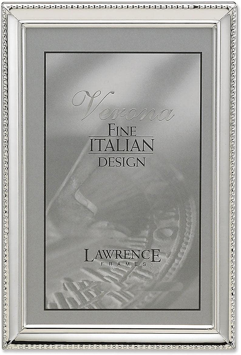 Lawrence Frames Bead Border Design, 8x12, Silver