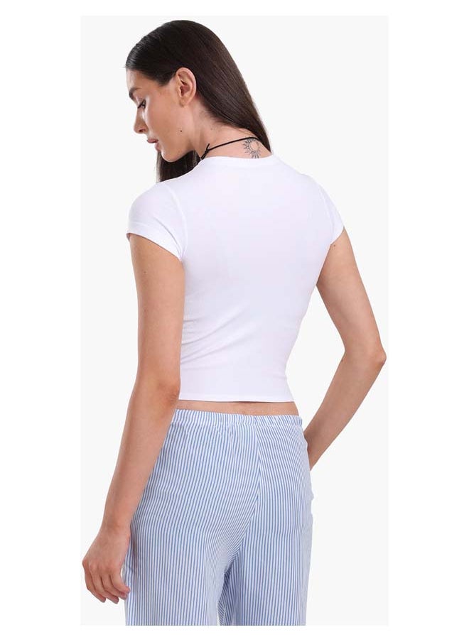 Clue Slim Fit Crew Neck Top  - Image 3