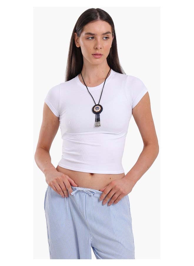 Clue Slim Fit Crew Neck Top  - Image 1