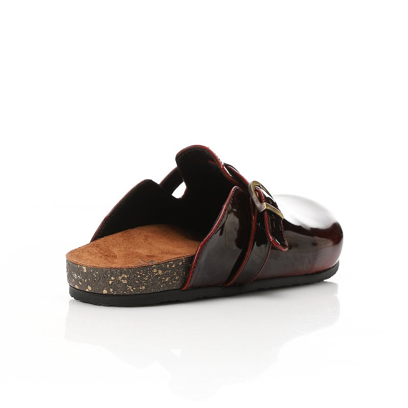 Mr.joe Comfort Verne Buckle Clogs - Burgundy - Image 3