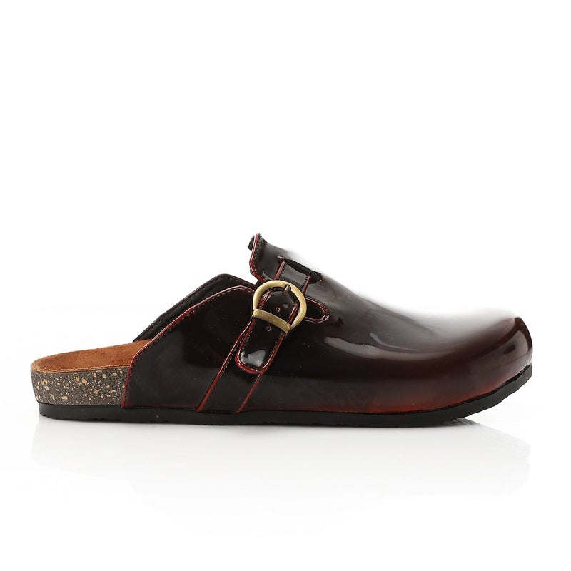 Mr.joe Comfort Verne Buckle Clogs - Burgundy - Image 2